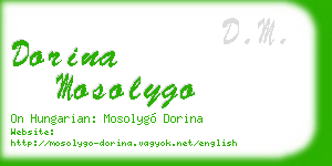dorina mosolygo business card